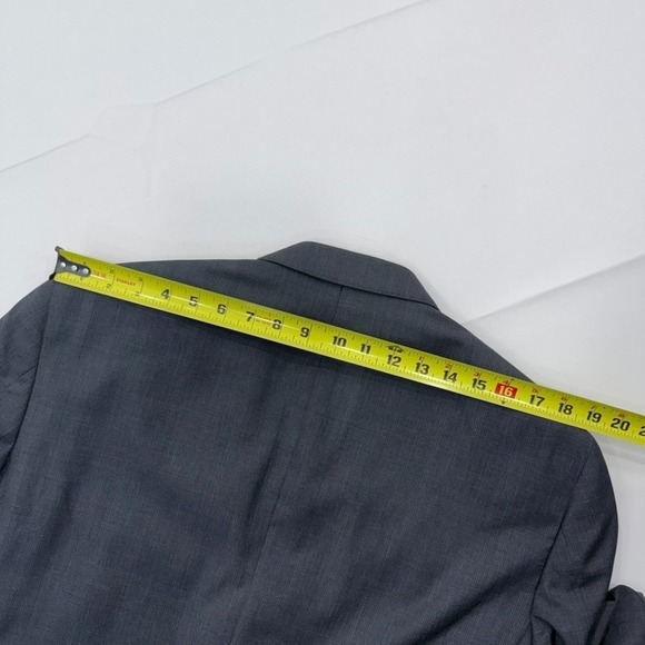 Peter Millar Sport Coat Blazer Mens‎ 42S Wool Gray Houndstooth Check Jacket - Picture 8 of 10